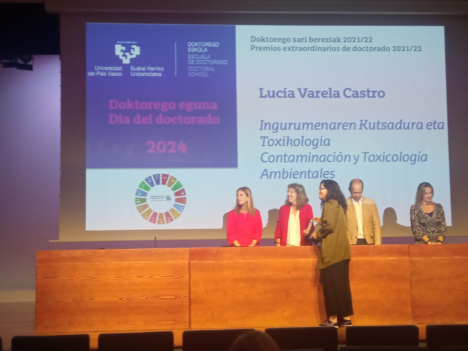 Premio Extraordinario de Doctorado a Lucia Varela